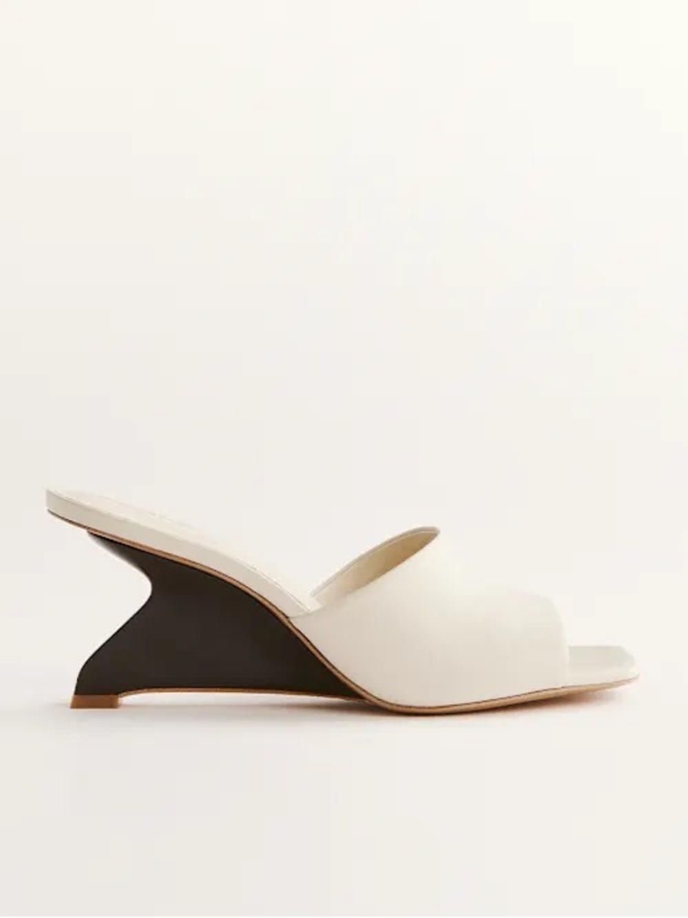 Reformation Enya Wedge Sandal Ivory - Size 7